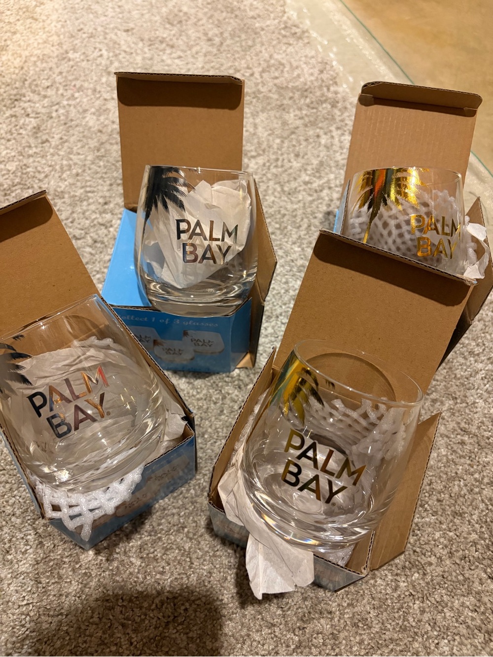 Glass Stemless Wine Glasses – Palm Bay Set